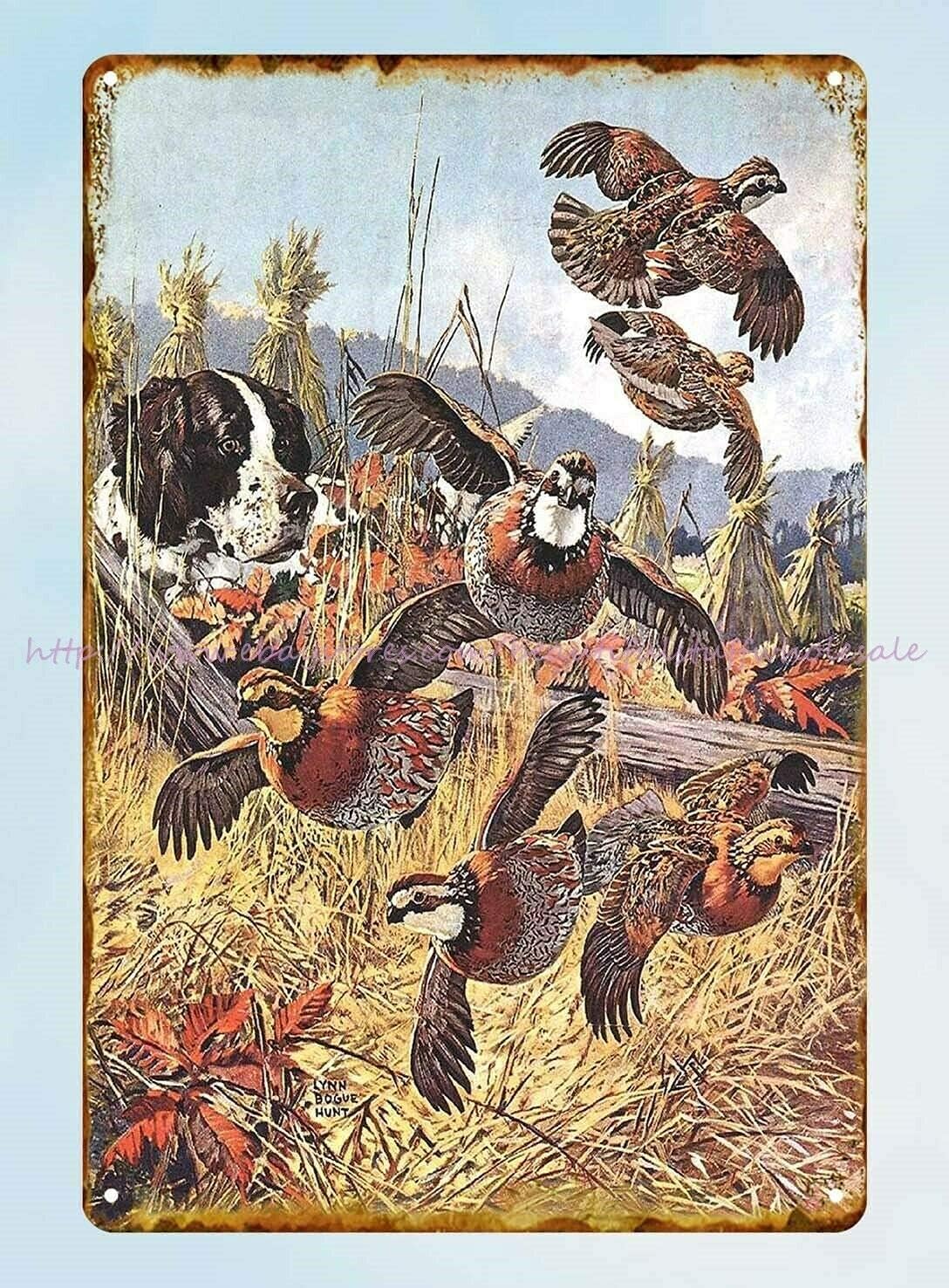 Hunting Quail - 1 szt., Retro metalowy szyld blaszany