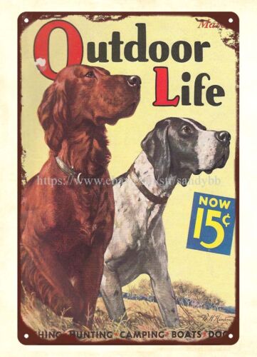 Hunting Dog Outdoor Shop - 1936 OUTDOOR LIFE magazyn, okładka z