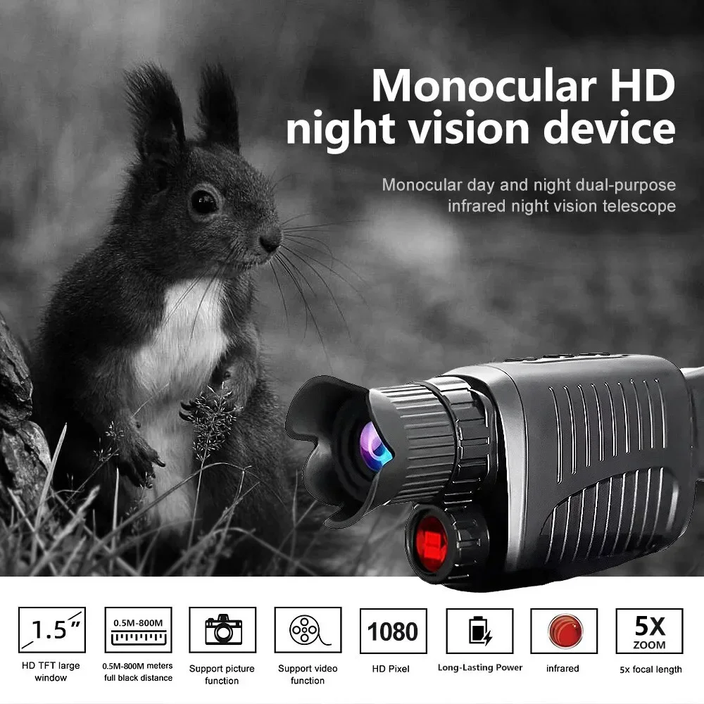 Monokular noktowizyjny HD 1080 – Hunting Outdoor Day recenzja i cena